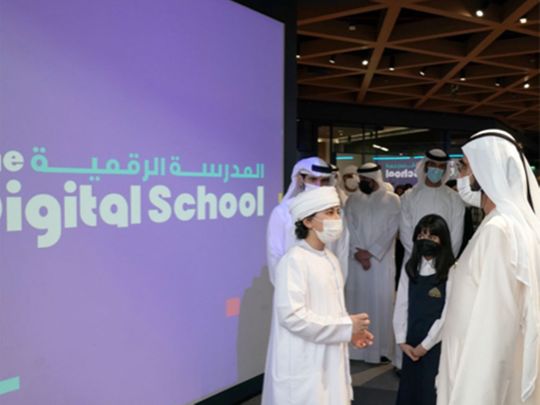 Sheikh Mohammed launches digital school for refugees, disadvantaged students