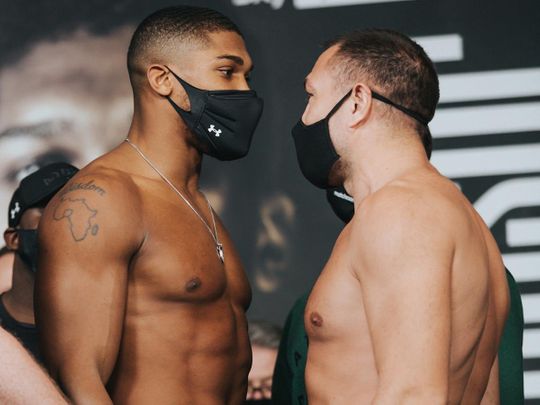 Boxing: Anthony Joshua, Kubrat Pulev clash at fiery weigh-in for Wembley showdown