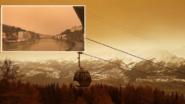 شاهد السماء تمطر رمالا من صحراء العرب في سويسرا وفرنسا